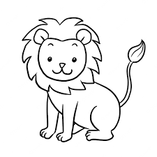 Coloriage lion facile (Dessin Lion à imprimer)