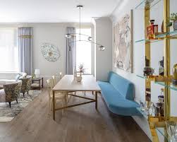Make a paneled wall with floral wallpaper such as this one. How To Turn Your Dining Room Into A Five Star Eatery