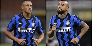 Chile and inter milan midfielder arturo vidal . Arturo Vidal And Alexis Sanchez React After Their First Match Together At Inter Milan Newsy Today