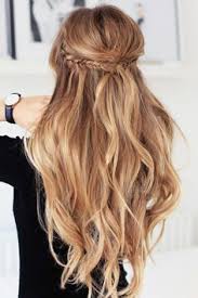 Beautiful Blonde Wavy Hair Half Up Half Down With Braids Try A Soft Finish Hairspray To Keep Curls In Place Http Noahxnw Tu Hair Styles Luxy Hair Hairstyle