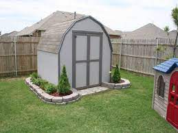 With some old windows, used pallets, and even driftwood, plus a host of other retired materials, these garden shed ideas can bring your backyard garden to life. Shed With Nice Landscaping Around It Shed Landscaping Landscaping Around Shed Backyard Storage Sheds