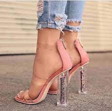 Clear Strap Rose Gold Heels Free Delivery Www Workscom Com Br