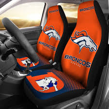 Denver Broncos Car Seat Covers Set Of 2 In 2020 Bronco Car Denver Broncos Car Seat Cover Sets