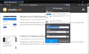 You can easily add and delete bookmarks from your creating bookmarks is relatively easy, but what if you have too many bookmarks and want to remove some or all of it. Firefox Gets A New Add Bookmark Prompt Ghacks Tech News