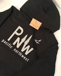 Pnw Hoodie Pacific Northwest Sweatshirt Evergreen Trees Etsy Sweatshirts Hoodies Drawstring Hoodie