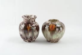 A Set Of Two Small 1950s West German Pottery Vases Made By Jasba Keramik Blumen Vase Vase Blumen