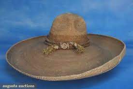 Vintage Mexican Straw Sombrero Mid 20th C Historical Hats Cowboy Outfits Cowboy Hat Styles