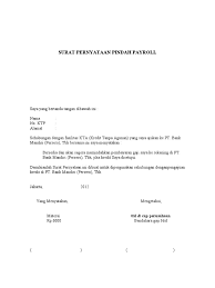 02 desa karamatwangi kecamatan cikajang sesuai rekening guna kepentingan pemeriksaan inilah pembahasan lengkap terkait contoh surat permohonan rekening koran ke bank mandiri. Contoh Surat Permohonan Payroll Ke Bank