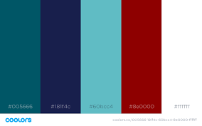 The word turquoise dates to the 17th century and is derived from the french turquois meaning turkish because the mineral was first brought to europe through turkey from mines in the historical and khorasan of. Color Scheme Teal Navy Red Teal Color Schemes Blue Color Schemes Teal Color Palette