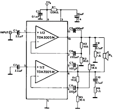 The tda 2050 is a monolithic integrated circuit in pentawatt package, intended for use as an audio class ab audio amplifier. Tda Amplifier Circuits