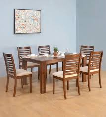 Togo 6 Seater Dining Set Oak Colour By Nilkamal Dining Table Dining Table Setting Buy Dining Table