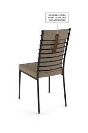 Amisco Lisia Fully Upholstered Industrial Dining Chair Barstool Comforts