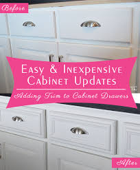 adding trim to cabinets drawers