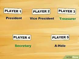 The first player to discard his hand earns the president title; How To Play President Card Game With Pictures Wikihow