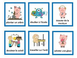 Verbes Du Premier Groupe Er Verbs Charades Pictionary In French Vocabulary Picture Cards Vocabulary Pictures Pictionary