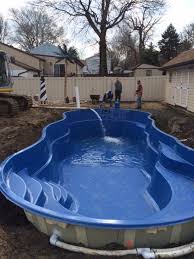 The First 6500 Gallons Of Water Being Introduced Into The Pool Diy Swimming Pool Swimming Pools Backyard Small Backyard Pools