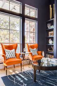 Ej Interiors Luxury Modern And Contemporary Living Room With Orange Statement Armchairs Best Living Room Orange Living Room Designs Contemporary Living Room