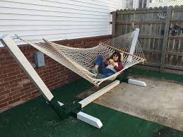 Interesting collapsable hammock stand based on turtle dog design from hammocks. 25 Diy Hammock Stand Ideas In 2021