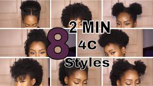 Having natural hair doesn't have to be hard. 8 Super Quick Hairstyles On Short 4c Hair Youtube