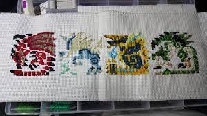 This listing is for a pdf download cross stitch pattern inspired by the coral pukei pukei icon from the monster hunter video game franchise by capcom. Monster Hunter Crossstitch Album On Imgur
