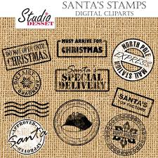 Christmas Stamps Santa Claus Post Stamps Digital By Studiodesset 4 40 Miniature Christmas Christmas Stamps
