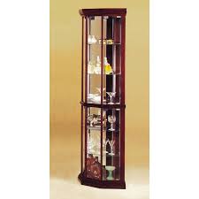 Oak nancy lighted corner curio cabinet darby home co 20206. Acme Furniture Huxley Cherry Corner Curio Cabinet Hayneedle