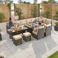 It allows you to create a perfect lounge area which can be customised to suit your garden setting. Deluxe Extending Cambridge Rh Casual Dining Corner Sofa Set