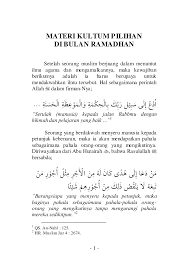 Kultum yang disampaikan di bulan ramadhan memang harus istimewa, karena bulan ramadhan juga merupakan bulan yang istimewa. Https Mgmppaismpjakartabarat Files Wordpress Com 2017 05 Materi Kultum Pdf
