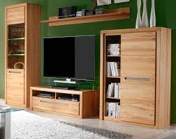 Wohnwand Zino Kernbuche Massiv 4 Teilig 319 Cm Wohnwand Buche Schrankwand Wohnwand
