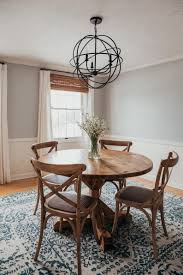 Round Pedestal Trestle Table Rustic X Round Pedestal Farmhouse Solid Wood Beam Dining Room Kitchen Table In 2020 Farmhouse Dining Room Table Round Kitchen Table Farmhouse Dining Room