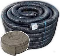 Kit Tubo Drenagem 50m 100mm 4'' + Camisa Geotextil Drenagem