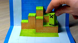 Greeting cards gift wrapping holiday & seasonal cards. Diy Pop Up Card Minecraft Toy For Kids Youtube