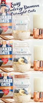 It Only Takes 3 Steps To Make Quaker Overnight Oats Try A Quick Easy Recipe That You Can Grab On Your Way O Yummy Food Yummy Breakfast Quaker Overnight Oats