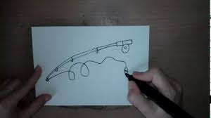 How to draw beautiful mirror. Risuem Udochku Comment Dessiner Un Canne A Peche How To Draw A Fishing Pole Youtube