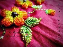 تطريز وردة بالخرز آخر شياكة embroidery beads brooch