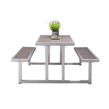 Modern outdoor dining tables from room & board. China Plastic Wood Armrest Attached Table Set Patio Bench Chair Outdoor Dining Furniture Photos Pictures Made In China Com