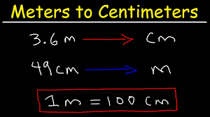 For example, to find out how many centimeters there are in 2 meters, multiply 2 by 100, that makes 200 cm in 2 meters. How To Convert From Meters To Centimeters And Centimeters To Meters Youtube