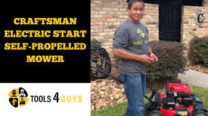 A lawn mower (mower, etc.) is a machine utilizing one or more revolving blades to cut a grass surface to an even height. Craftsman Electric Start Self Propelled Mower Youtube