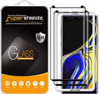 [2-Pack] Supershieldz for Samsung Galaxy Note 9 [Full Screen Coverage]  Tempered Glass Screen Protector, Anti-Scratch, Bubble Free (Black) with  (Easy ...