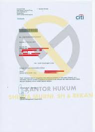 Saya sudah melakukan pembayaran pelunasan kartu kredit dari bank mega nomor: Surat Lunas Shinta Murni Law Office