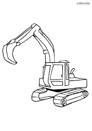 Download and print these excavator coloring pages for free. Excavators Coloring Pages Free Printable Excavator Coloring Sheets