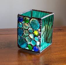 Shop online at partylite today. Blue And Green Beachy Stained Glass Votive Candle Holder Bubbles By Kolor Waves Glass Stained Glass Candles Stained Glass Candle Holders Stained Glass Angel