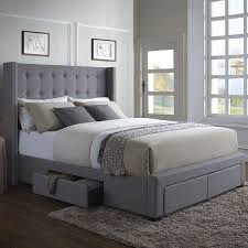 Features Side Rails Included A Tempurpedic Mattress Can Be Used Frame Material Wood Headboard Incl Upholstered Panel Bed Upholstered Beds Panel Bed