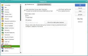 Emailing from QuickBooks
