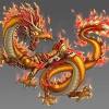 Cool black ink chinese dragon tattoo design. 1