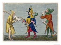 Court Jesters Of The 14th Century Giclee Print Joseph Strutt Allposters Com Medieval Jester Court Jester Jester Costume