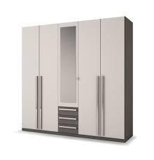 Armoire dressing 2 portes rico chêne et blanc. Armoire 5 Portes 3 Tiroirs Effy Blanc Gris Blanc Gris