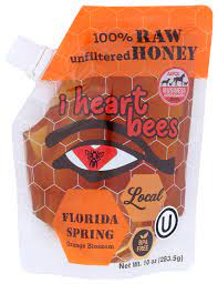 Amazon.com : I HEART BEES - Florida Spring With Orange Blossom Honey - 10  Ounces - Raw and Unfiltered Honey, Kosher Certified : Grocery & Gourmet Food