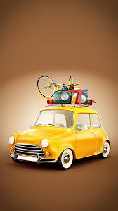 Tap And Get The Free App Art Creative Car Travel Vacation Holiday Fun Yellow Hd Iphone 6 Wallpape Wallpaper Iphone Christmas Iphone Fun Christmas Background
