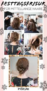 Messy Bun So Geht Die Party Frisur Fur Mittellange Haare Mittellange Haare Frisuren Mittellanges Haar Haare